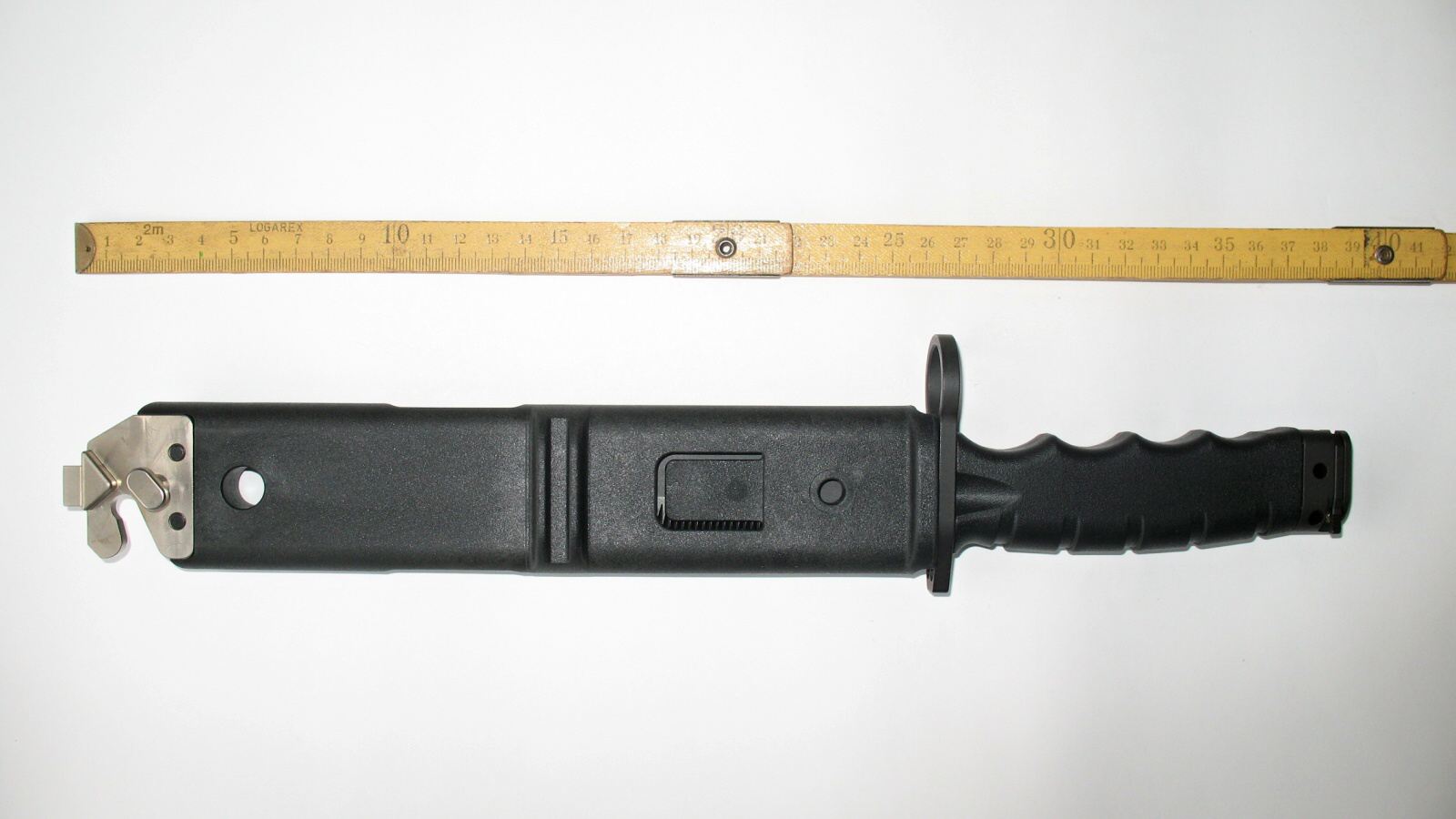 Bodák 805 – 1. varianta, celkový pohled s měřítkem, přední strana pochvy