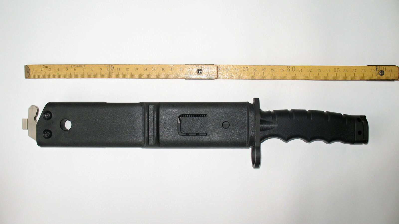 Bodák 805 – 2. varianta, celkový pohled s měřítkem, přední strana pochvy