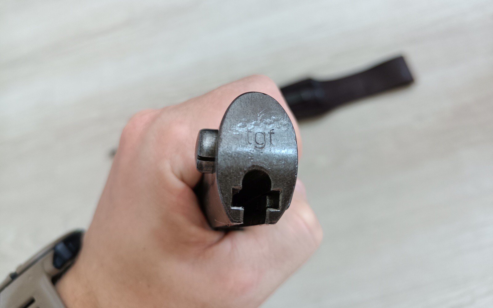 Bodák vz.24 TGF 1948 – detail patice s označením TGF